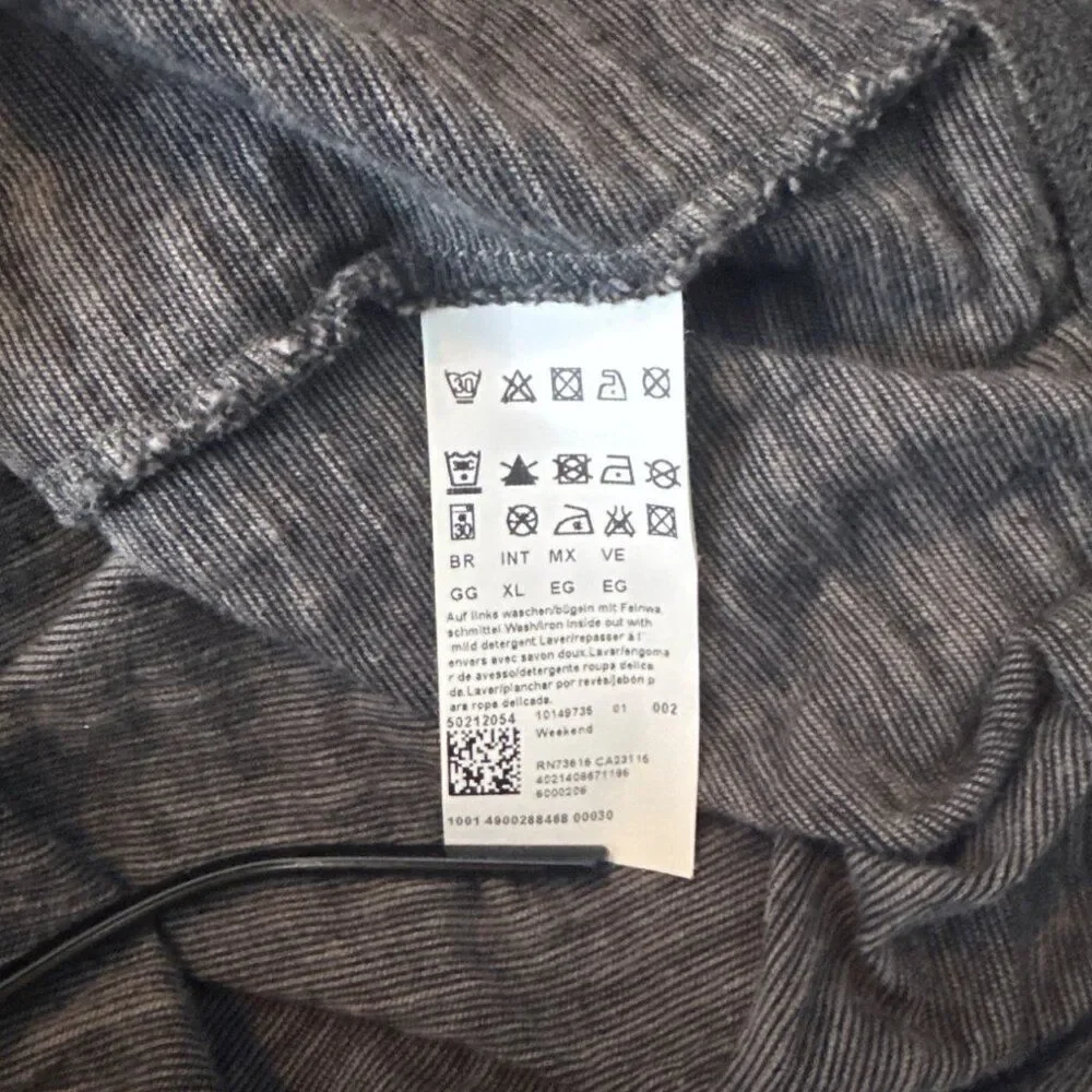 Hugo Boss Orange Mens XL Gray Button-Up Cardigan Sweater Long Sleeve